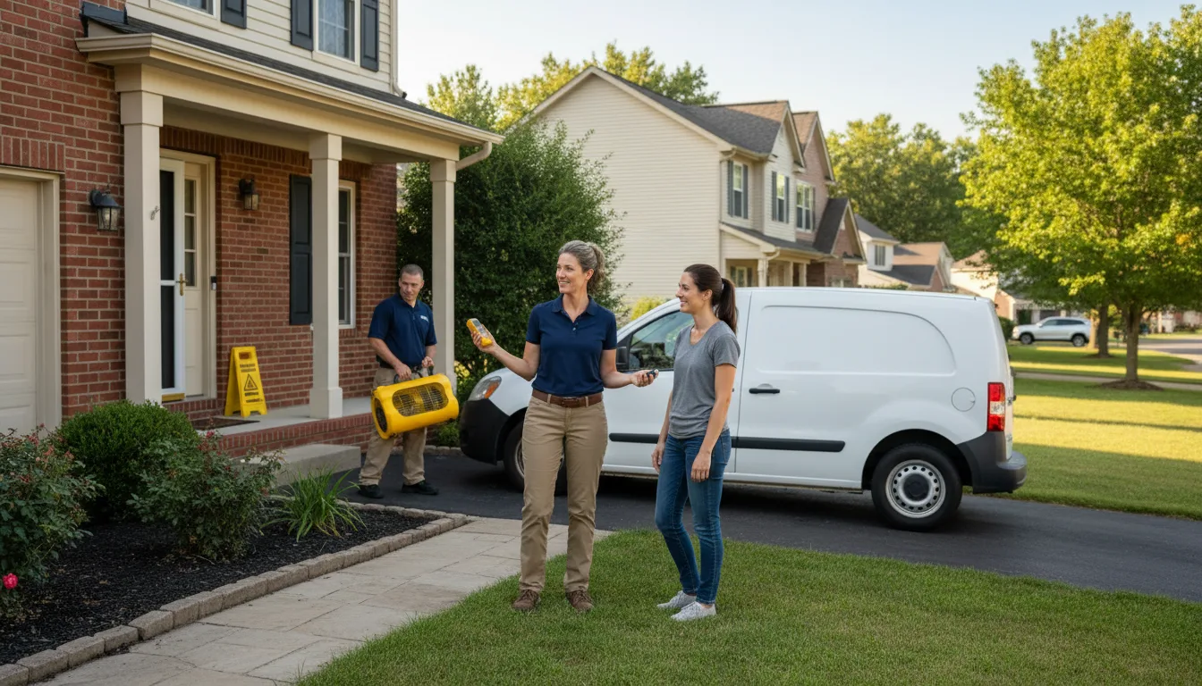 Residential water damage restoration in State Line, MS